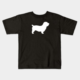 White Glen of Imaal Terrier Silhouette Kids T-Shirt